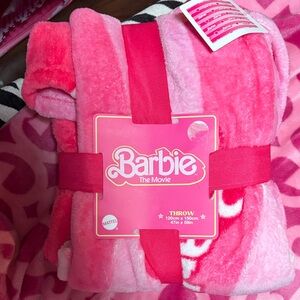 Barbie The Movie Pink Plush Throw